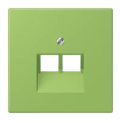 JUNG centraalplaat 2-voudig tbv RJ45 wandcontactdoos Les Couleurs vert 31 220 (LC 969-2 UA 220)