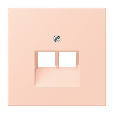 JUNG centraalplaat 2-voudig tbv RJ45 wandcontactdoos Les Couleurs l'ocre rouge clair 234 (LC 969-2 UA 234)