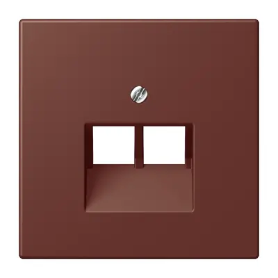 JUNG centraalplaat 2-voudig tbv RJ45 wandcontactdoos Les Couleurs terre sienne brulee 31 235 (LC 969-2 UA 235)