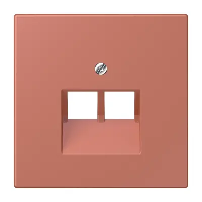 JUNG centraalplaat 2-voudig tbv RJ45 wandcontactdoos Les Couleurs terre sienne brique 236 (LC 969-2 UA 236)