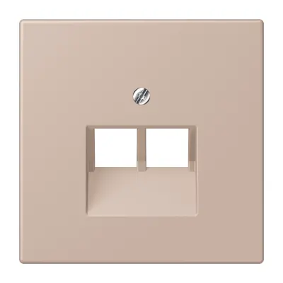 JUNG centraalplaat 2-voudig tbv RJ45 wandcontactdoos Les Couleurs ombre brulee claire 240 (LC 969-2 UA 240)