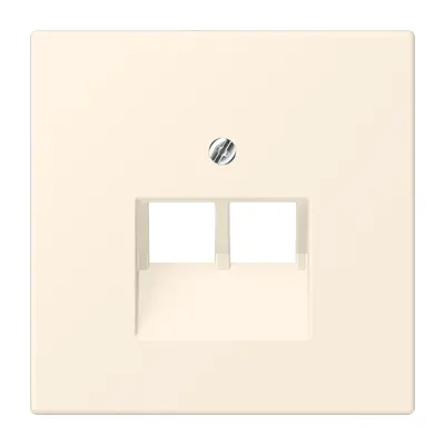 JUNG centraalplaat 2-voudig tbv RJ45 wandcontactdoos Les Couleurs blanc ivoire 245 (LC 969-2 UA 245)