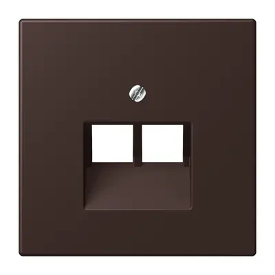 JUNG centraalplaat 2-voudig tbv RJ45 wandcontactdoos Les Couleurs terre d'ombre brulee 59 252 (LC 969-2 UA 252)