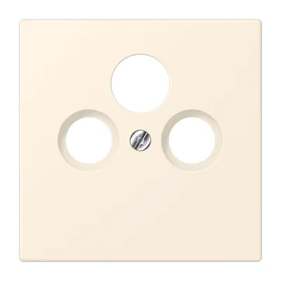 JUNG centraalplaat coax/sat Les Couleurs blanc ivoire 245 (LC 990 SAT 245)