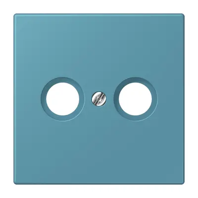 JUNG centraalplaat antenne-coax Les Couleurs ceruleen vif 212 (LC 990 TV 212)