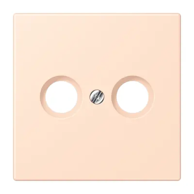 JUNG centraalplaat antenne-coax Les Couleurs rose pale 228 (LC 990 TV 228)