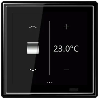 JUNG meervoudig bedieningselement bussysteem ls touch ruimtecont zw (LS 459 D1 S SW)