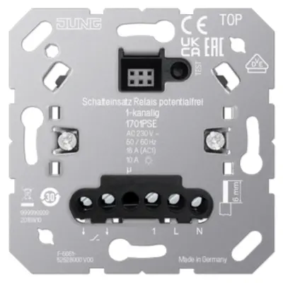 JUNG relais schakelaar potentiaalvrij 1-kanaal (1701 PSE)
