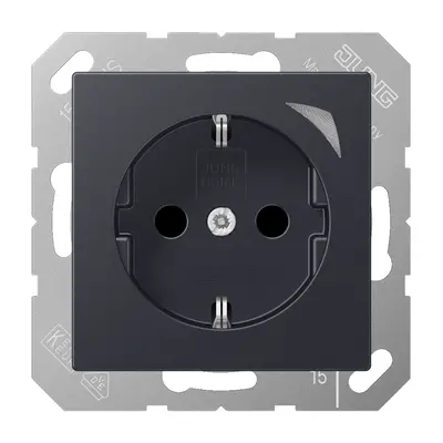 JUNG HOME wandcontactdoos randaarde Energy A-range antraciet mat (BT A 1521 SE ANM)