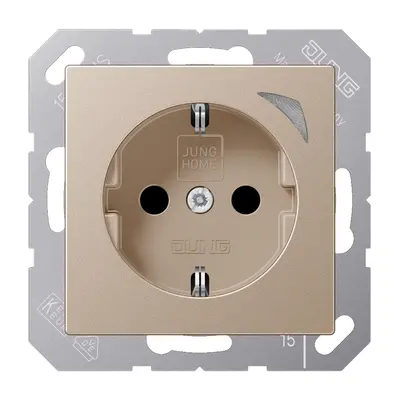 JUNG HOME wandcontactdoos randaarde Energy A-range champagne (BT A 1521 SE CH)