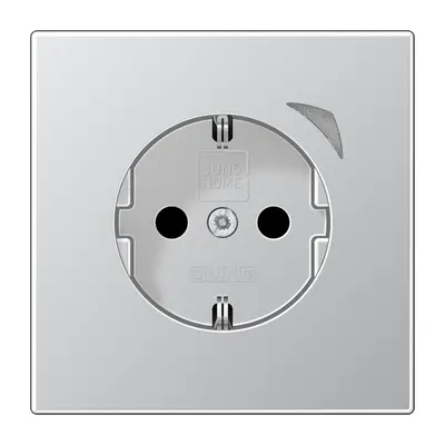 JUNG HOME wandcontactdoos randaarde LS990 aluminium (BT AL 1521 S-L)