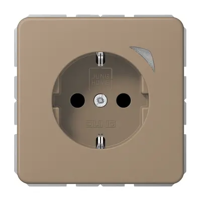 JUNG HOME wandcontactdoos randaarde CD500 goud brons (BT CD 1521 S GB)