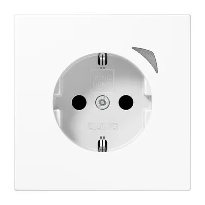 JUNG HOME wandcontactdoos randaarde Energy LS990 alpine wit (BT LS 1521 SE WW)
