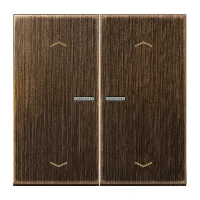 JUNG HOME dimmerknop 2-voudig met pijlsymbolen LS990 messing antiek (BT ME 17102 P AT)