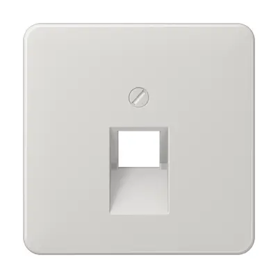 JUNG centraalplaat 1-voudig tbv RJ45 wandcontactdoos CD500 lichtgrijs (CD 569-1 UA LG)