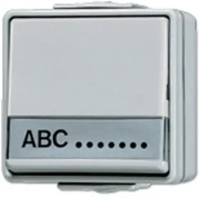 JUNG wisselschakelaar 10A met onderbak en tekstvenster IP44 WG600 (606 NAW)