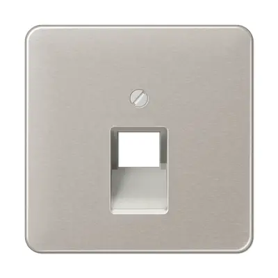 JUNG centraalplaat 1-voudig tbv RJ45 wandcontactdoos CD500 platina (CD 569-1 UA PT)