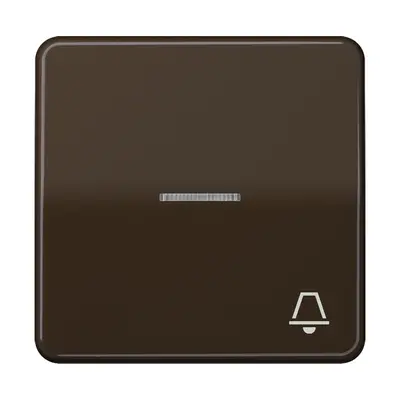 JUNG schakelwip met belsymbool en controlevenster CD500 bruin (CD 590 KO5K BR)