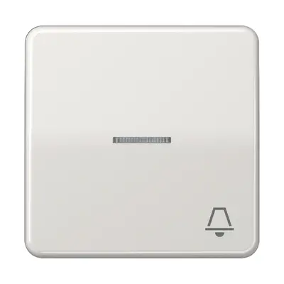 JUNG schakelwip met belsymbool en controlevenster CD500 lichtgrijs (CD 590 KO5K LG)