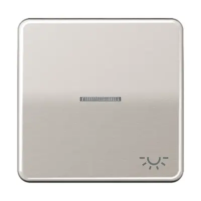 JUNG schakelwip met lichtsymbool en controlevenster CD500 platina (CD 590 KO5L PT)