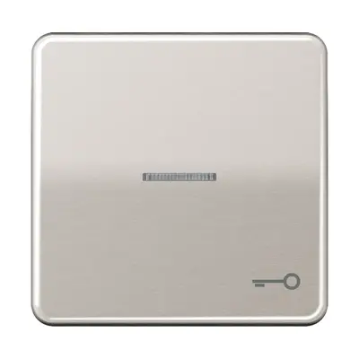 JUNG schakelwip met sleutelsymbool en controlevenster CD500 platina (CD 590 KO5T PT)