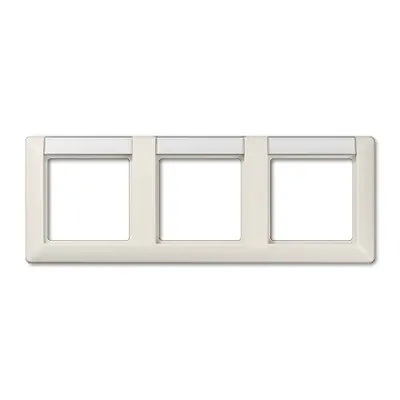 JUNG afdekraam 3-voudig horizontaal met tekstvenster AS500 creme (AS 5830 NA)