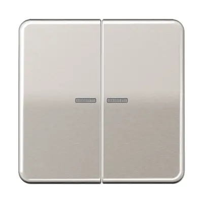 JUNG schakelwip 2-voudig met controlevenster CD500 platina (CD 595 KO5 PT)