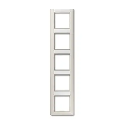 JUNG afdekraam 5-voudig verticaal met tekstvenster AS500 creme (AS 585 NA)