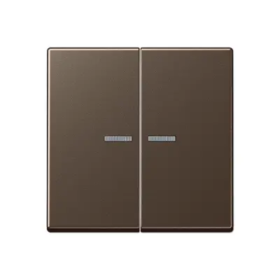 JUNG schakelwip 2-voudig met controlevenster A-range mokka (A 595 KO5 MO)