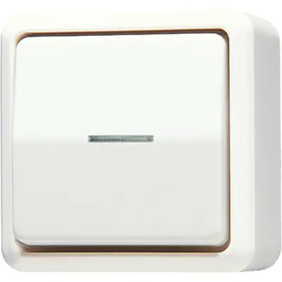 JUNG opbouw wisselschakelaar met controlelamp 10A AP600 creme (606 KO5 A)