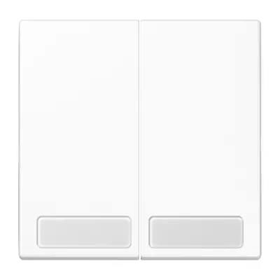 JUNG schakelwip 2-voudig met tekstvenster LS990 alpine wit (LS 995 NA WW)