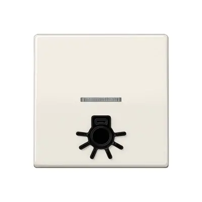 JUNG schakelwip met opgelegd lichtsymbool en controlevenster AS500 creme (AS 591 L1KO5)