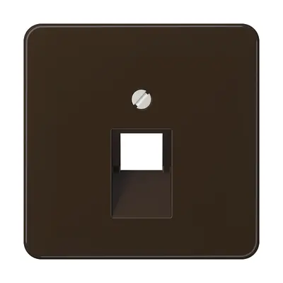 JUNG centraalplaat 1-voudig tbv RJ45 wandcontactdoos CD500 bruin (CD 569-1 UA BR)