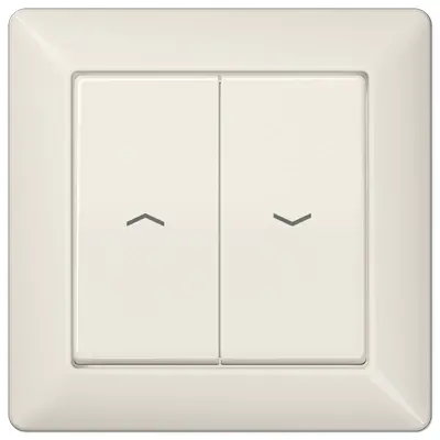 JUNG 2-voudige schakelwip met pijlsymbolen en afdekraam AS500 creme (AS 590-5 P)