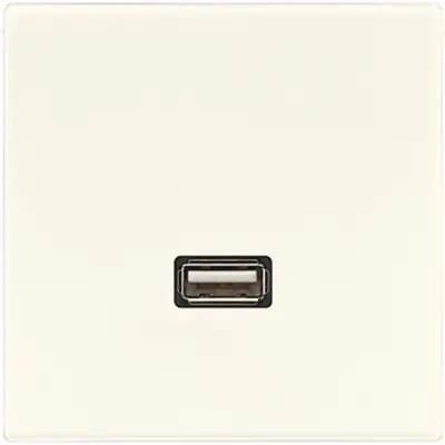 JUNG centraalplaat met draagring en USB-A naar USB-A koppeling LS990 creme (MA LS 1122)