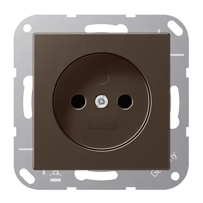 JUNG wandcontactdoos zonder randaarde A-range mokka (A 1510 NMO)