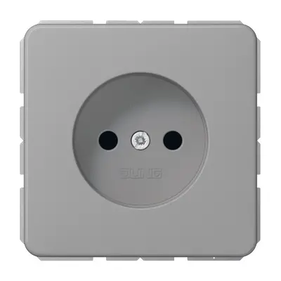 JUNG wandcontactdoos zonder randaarde CD500 grijs (CD 1510 N GR)