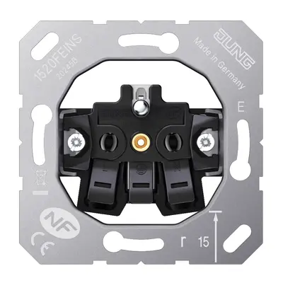 JUNG wandcontactdoos basiselement met penaarde voor Belgie (1520 F EINS)