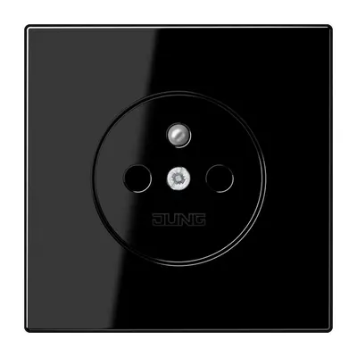 JUNG wandcontactdoos penaarde Safety+ LS990 zwart glans (LS 1520 FKI SW)
