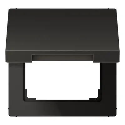 JUNG klapdeksel voor wandcontactdoos en centraaldelen van 50 x 50 mm LS990 antraciet gelakt aluminium (AL 2990 KL AN)