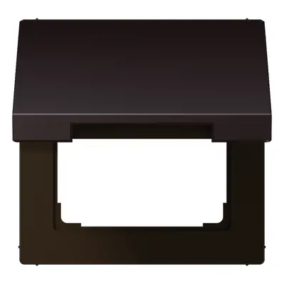JUNG klapdeksel voor wandcontactdoos en centraaldelen van 50 x 50 mm LS990 dark gelakt aluminium (AL 2990 KL D)