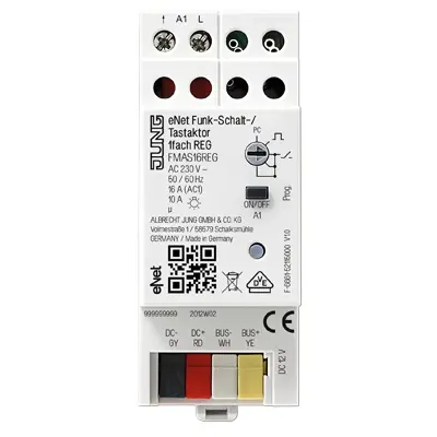 JUNG eNet schakelactor 1-voudig DIN-rail montage (FM AS 16 REG)