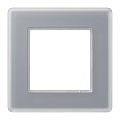 JUNG afdekraam 1-voudig A Viva kristalgrijs glas (AV 581 GLM KG)