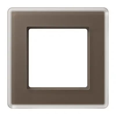 JUNG afdekraam 1-voudig A Viva mokka glas (AV 581 GLM MO)