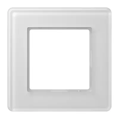 JUNG afdekraam 1-voudig A Viva alpine wit glas (AV 581 GLM WW)