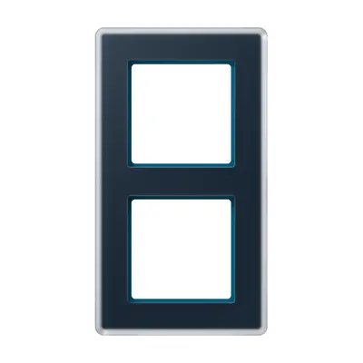 JUNG afdekraam 2-voudig A Viva nachtblauw glas (AV 582 GLM NB)