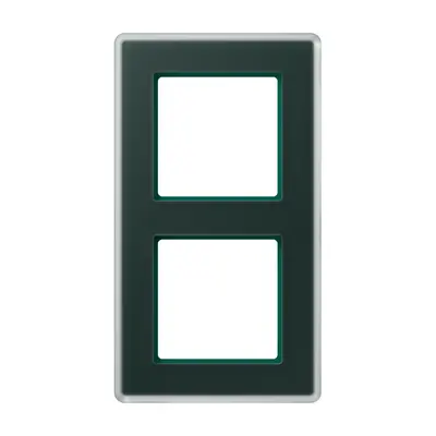 JUNG afdekraam 2-voudig A Viva smaragdgroen glas (AV 582 GLM SG)
