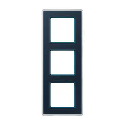 JUNG afdekraam 3-voudig A Viva nachtblauw glas (AV 583 GLM NB)