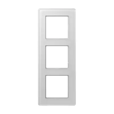 JUNG afdekraam 3-voudig A Viva alpine wit glas (AV 583 GLM WW)