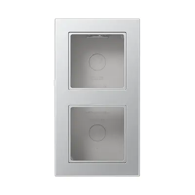 JUNG opbouwbak 2-voudig A550 aluminium (A 5582 BF A AL)